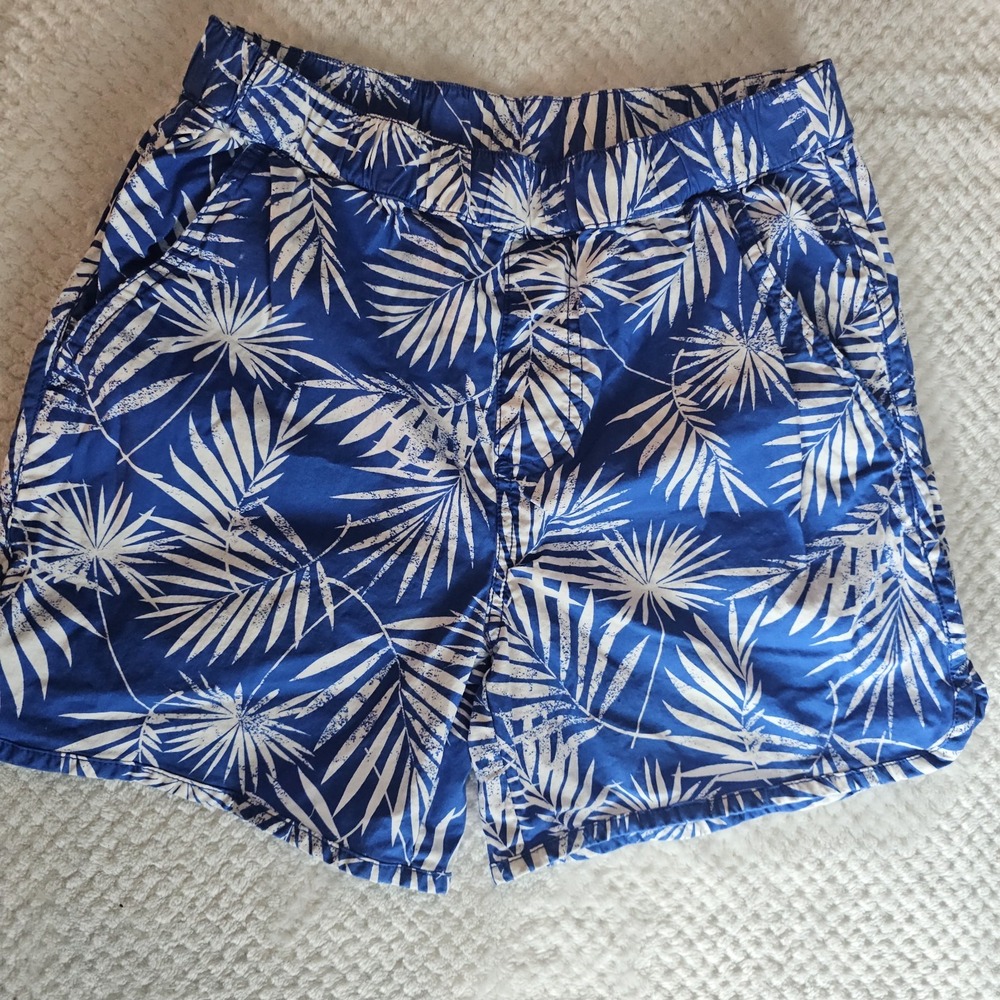 THEREABOUTS Boys Blue Tropical Hawaiian‎ Pull On Shorts 10/12 Cotton Blend